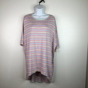 LuLaRoe Irma Striped Short Sleeve Top